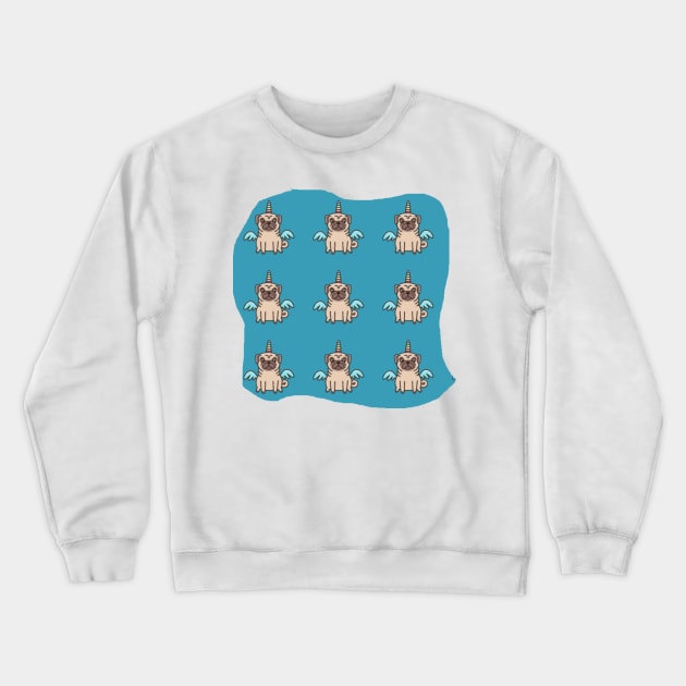 Cute and funny dog pattern Crewneck Sweatshirt by Thepurplepig